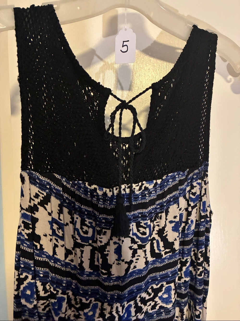 Lucky Brand Black Crochet Yoke Dress - Picture 3 of 5